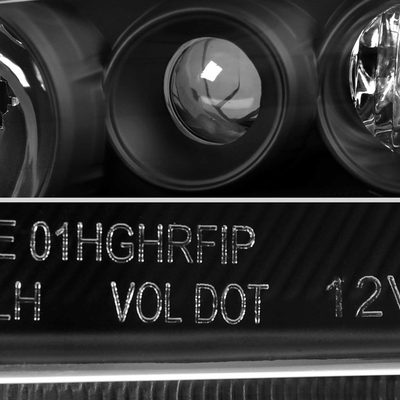 For Mazda 6 2003-2005 Factory Style Projector Headlights Matte Black Housing Clear Lens