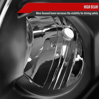 2003-2005 Toyota 4Runner Factory Style Headlights Matte Black/Clear Lens