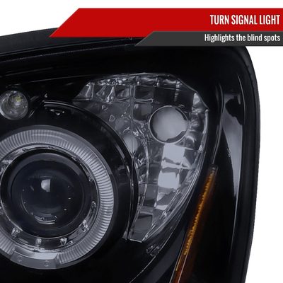 2004-2005 Subaru Impreza WRX/STI Outback Dual Halo Projector Headlights Smoke