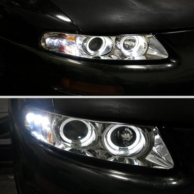1997-2000 Dodge Avenger Chrysler Sebring Coupe Dual Halo Headlights Chrome