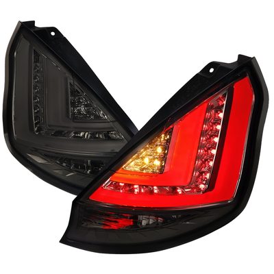 2014-2019 Ford Fiesta Hatchback LED Bar Tail Lights Chrome/Smoke Lens