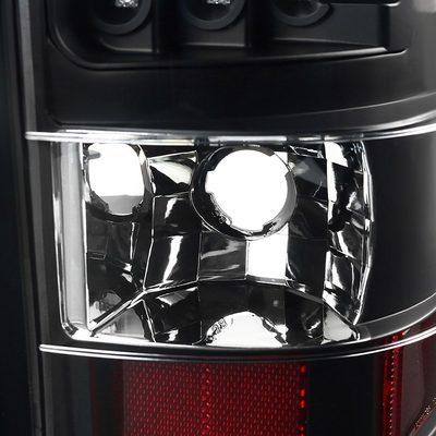 2003-2006 Chevy Silverado V2 LED Tail Lights Matte Black Housing/Clear Lens