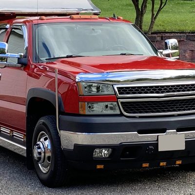 2003-2007 Chevy Silverado /02-2006 Avalanche LED Bar Headlights Chrome Smoke