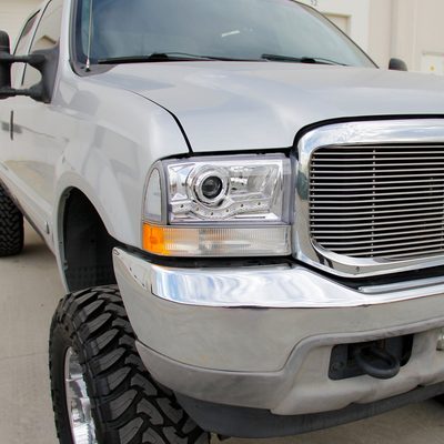 1999-2004 Ford F-250/350/450/550/Excursion Headlights LED Light Chrome