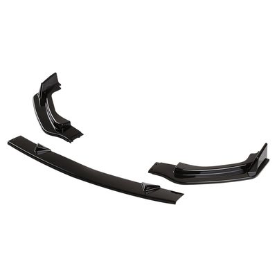 2014-2017 Infiniti Q50 Glossy Black Polypropylene 3Pcs Bumper Lip Spoiler