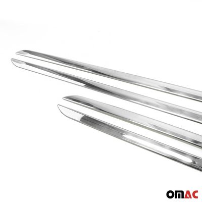 2014-2019 Smart Forfour Side Door Molding Trim Skirt Garnish Stainless Steel Silver 4Pcs
