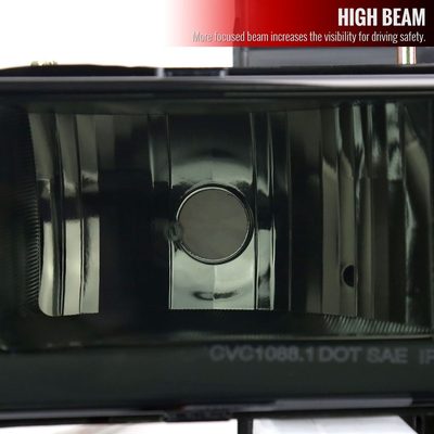 1988-1998 Chevy C10/Tahoe/Sierra/Yukon/Suburban LED Headlights Chrome Smoke