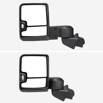 2019-2023 Chevy Silverado 1500 Heated Black Towing Mirrors Smoke & Turn Signal