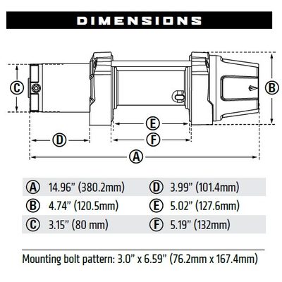 Winch Warn Vrx 45-s Powersport (Cuerda Sintetica)
