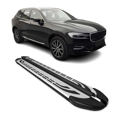 2018-2026 Volvo XC60 Side Step Nerf Bars Running Boards Black Silver Alu 2x