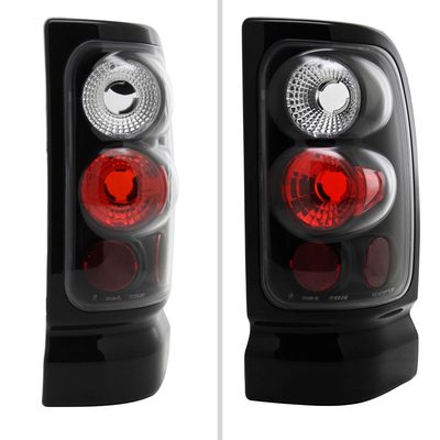 1994-2002 Dodge RAM Tail Lights Matte Black Housing/Clear Lens