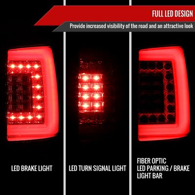 2000-2006 Chevy Suburban/Tahoe/Yukon/Yukon XL LED C Bar Tail Lights Chrome/Red