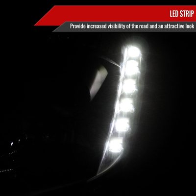 2003-2005 Nissan 350Z Projector Headlights Matte Black Housing/Clear Lens