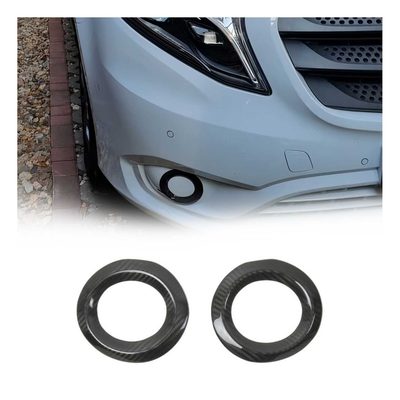 2016-2024 Mercedes Metris Fog Light Lamp Bezel Cover Carbon Fiber Black 2Pcs