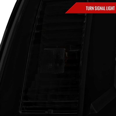 For Toyota Tacoma 2005-2011 LED Bar Factory Style Headlights Matte Black Housing Smoked Lens