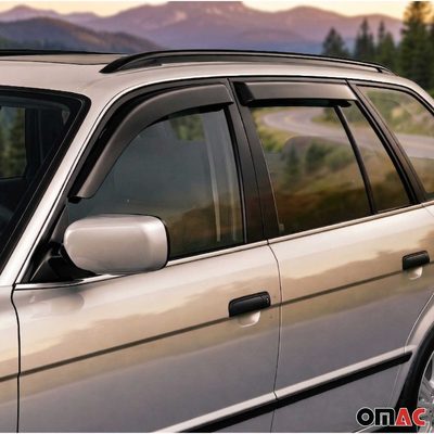 1989-1995 BMW 5 Series M5 E34 Sedan & Touring Window Visor Vent Rain Deflector 2Pcs Smoke