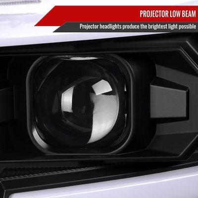 2015-2019 Chevy Silverado 2500HD/3500HD LED Projector Headlights Matte Black