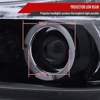 2006-2008 BMW E90 3 Series Sedan Dual Halo Projector Headlights LED Smoke