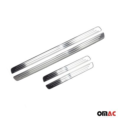 2018-2024 VW Tiguan Door Sill Scuff Plate Scratch Protector Stainless Steel Silver 4x