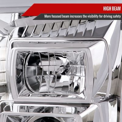 2007-2014 GMC Yukon/XL 1500/XL 2500 LED Signal Projector Headlights Chrome