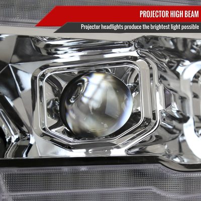 2019-2024 Dodge RAM 1500 LED Turn Signal Projector Headlights Chrome