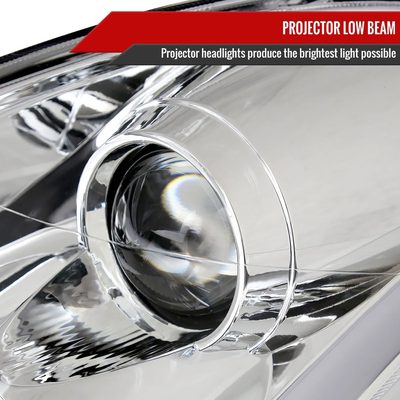 2003-2007 Infiniti G35 Coupe LED Bar Projector Headlights Turn Signals Chrome