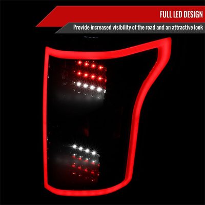 2015-2017 Ford F-150 LED Tail Lights Glossy Black Housing/Smoke Lens