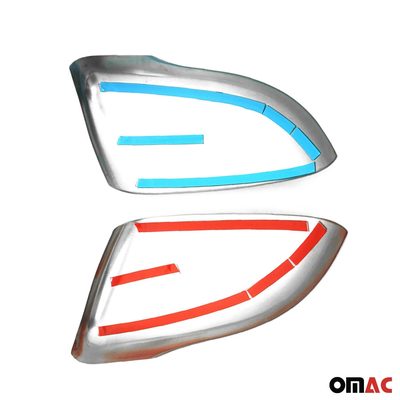 2010-2014 VW Golf Mk6 Side Mirror Cover Caps Stainless Steel Silver 2 Pcs