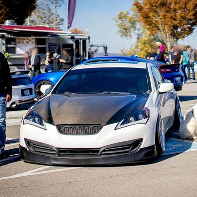 2010-2012 Hyundai Genesis Coupe Sequential LED Bar Projector Headlights Black