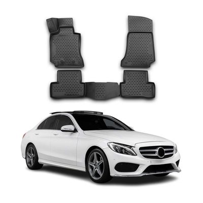 2022-2026 Mercedes C Class W206 Wagon Floor Mats Liners Full Set All Weather Black