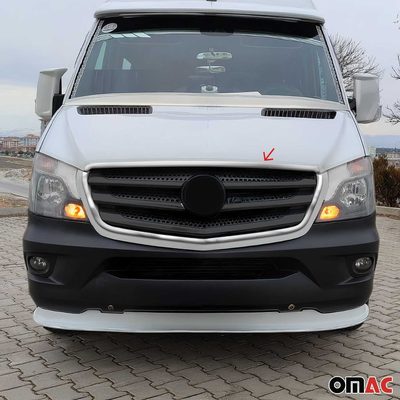 Front Grille Trim for Mercedes Sprinter W906 2006-2018 S.Steel Silver 2 Pcs