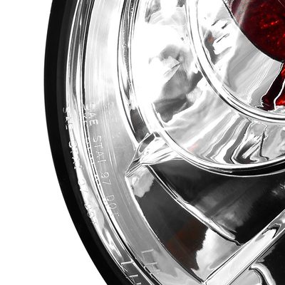 1998-2005 VW Beetle Tail Lights Chrome Housing/Clear Lens