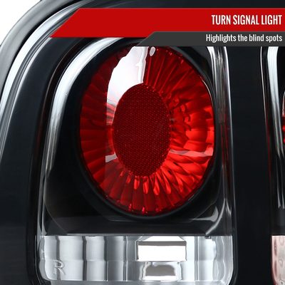 1994-1998 Ford Mustang Tail Lights Matte Black Housing/Clear Lens