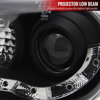 1999-2006 VW Golf Mk4 GTI/R32 Cabrio Projector Headlights R8 LED Light Black