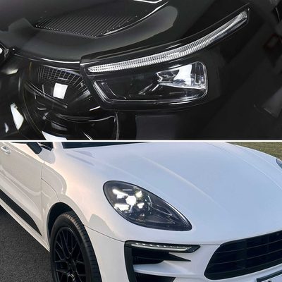 For Porsche Macan 95B.1 2015-2018 Matrix LED Projector Headlights DRL Non-Dynamic Black Clear Glossy Trim