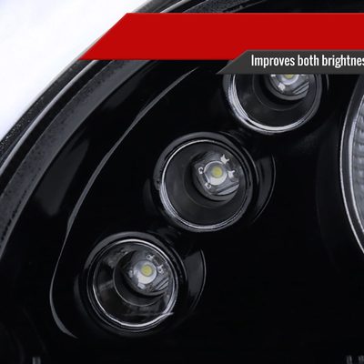 1992-1995 Honda Civic Dual Halo Projector Headlights Glossy Black/Smoke Lens