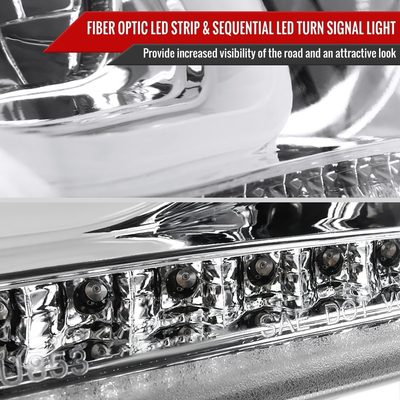 2012-2017 Hyundai Veloster LED Light Bar Headlight Signal Lights Chrome