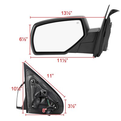 2014-2018 Chevy Silverado/GMC Sierra Matt Black Heated Side Mirror Driver Side