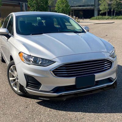 2019-2020 Ford Fusion Glossy Black 3Pcs Front Bumper Lip Splitter Kit