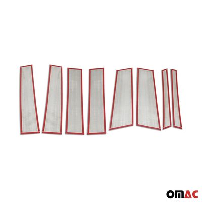 2015-2022 RAM ProMaster City B Pillar Trim Window & Side Door Trim Set Stainless Steel Chrome