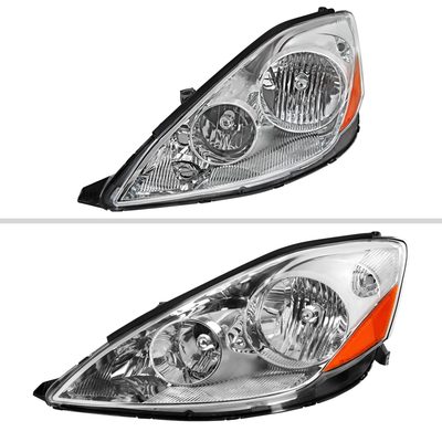 2006-2010 Toyota Sienna Factory Driver/Left Headlight Amber Reflector Chrome