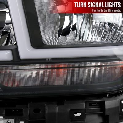 2019-2024 Dodge RAM 2500/3500/4500/5500 LED Bar Factory Headlights Matt Black