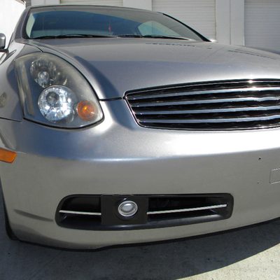 2003-2005 Infiniti G35 Coupe H3 Fog Lights Kit Chrome Housing/Clear Lens