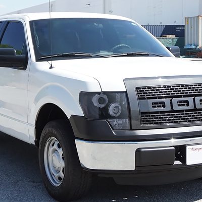 2009-2014 Ford F-150 Dual Halo Projector Headlights Glossy Black/Smoke Lens