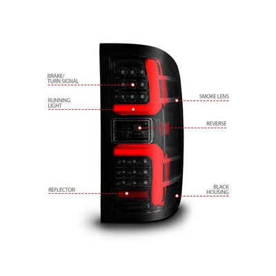 Anzo Smoked Black LED Tail Lights 311451