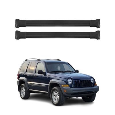 2002-2007 Jeep Liberty Roof Rack Cross Bars Black