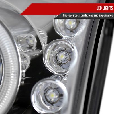 2006-2009 Ford Fusion Dual Halo Projector Headlights Chrome/Clear Lens