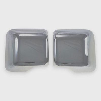 2018-2025 Jeep Wrangler JL Mirror Cover Caps Chrome 2Pcs ABS Plastic