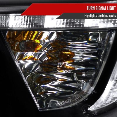 2010-2013 Hyundai Tucson Projector Headlights LED Light Strip Matt Black/Clear