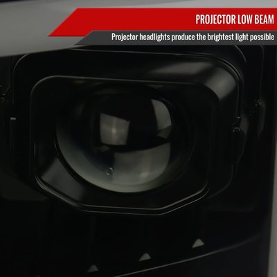 2011-2016 Ford F-250 F-350 F-450 F-550 LED CBar Projector Headlights Smoke